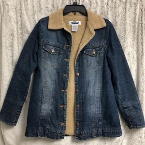 Old Navy Sherpa Lined Denim Jacket